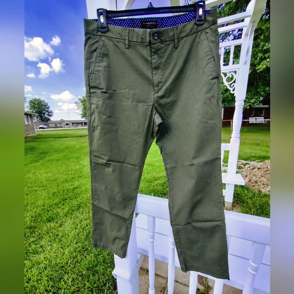 BANANA REPUBLIC CHINOS LOVELY PATTERNED GREEN 35X30